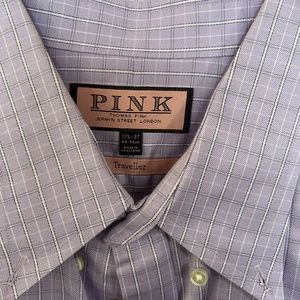 PINK mens shirt size 17 1/2 -37